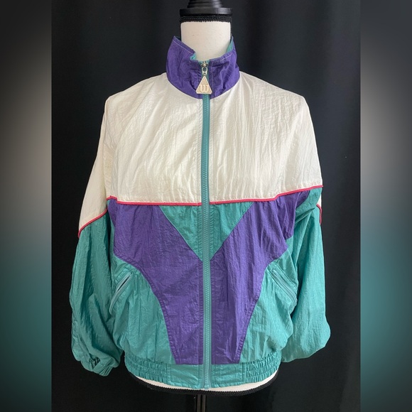 Wilson Jackets & Blazers - Vintage Wilson White and Purple Windbreaker Jacket